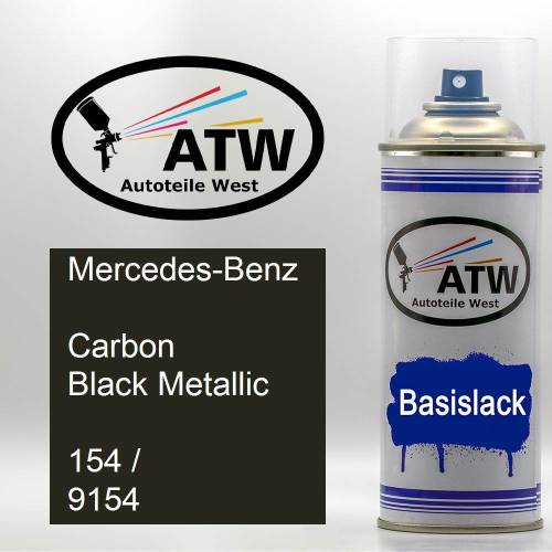 Mercedes-Benz, Carbon Black Metallic, 154 / 9154: 400ml Sprühdose, von ATW Autoteile West.